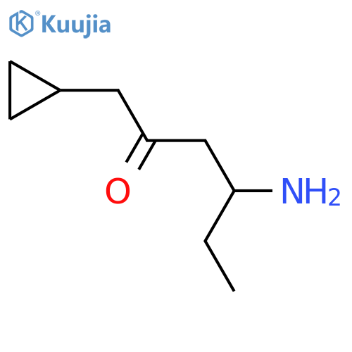 4-Amino-1-cyclopropylhexan-2-one structure