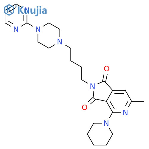 1H-Pyrrolo[3,4-c]pyridine-1,3(2H)-dione,6-methyl-4-(1-piperidinyl)-2-[4-[4-(2-pyrimidinyl)-1-piperazinyl]butyl]- structure