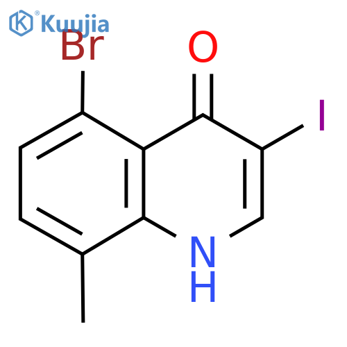 5-Bromo-3-iodo-8-methylquinolin-4-ol structure