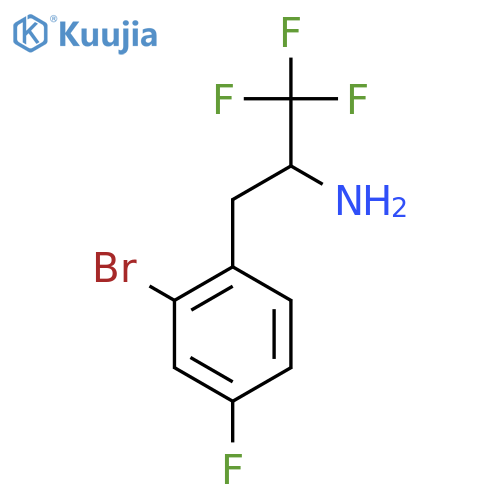3-(2-bromo-4-fluorophenyl)-1,1,1-trifluoropropan-2-amine structure