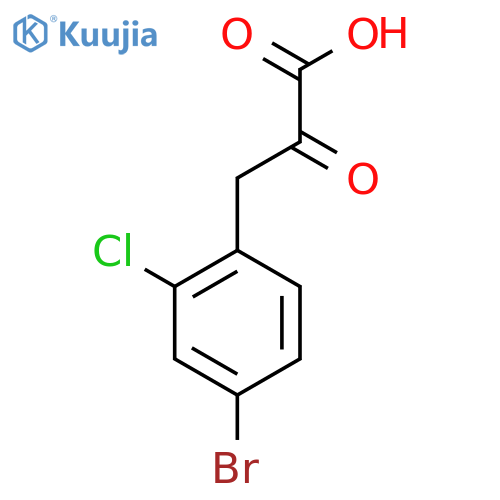 3-(4-bromo-2-chlorophenyl)-2-oxopropanoic acid structure