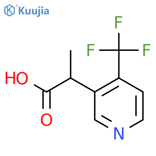 2-4-(trifluoromethyl)pyridin-3-ylpropanoic acid structure