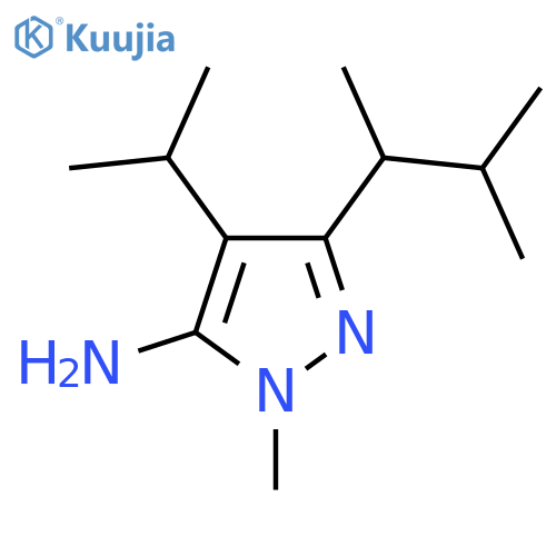 1-methyl-3-(3-methylbutan-2-yl)-4-(propan-2-yl)-1H-pyrazol-5-amine structure