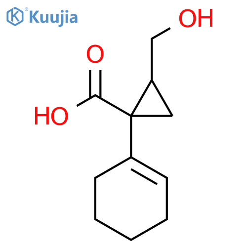 1-(Cyclohex-1-en-1-yl)-2-(hydroxymethyl)cyclopropane-1-carboxylic acid structure