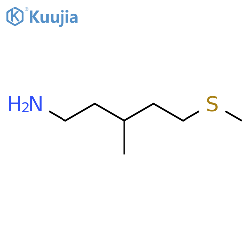 3-methyl-5-(methylsulfanyl)pentan-1-amine structure