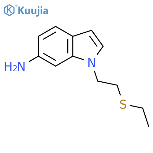 1-2-(ethylsulfanyl)ethyl-1H-indol-6-amine structure