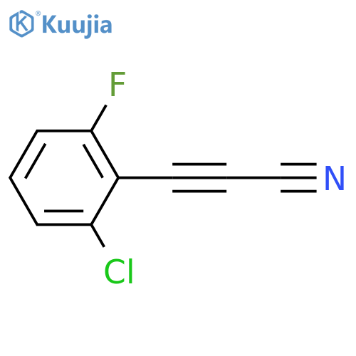 3-(2-chloro-6-fluorophenyl)prop-2-ynenitrile structure