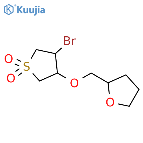 3-bromo-4-(oxolan-2-yl)methoxy-1lambda6-thiolane-1,1-dione structure