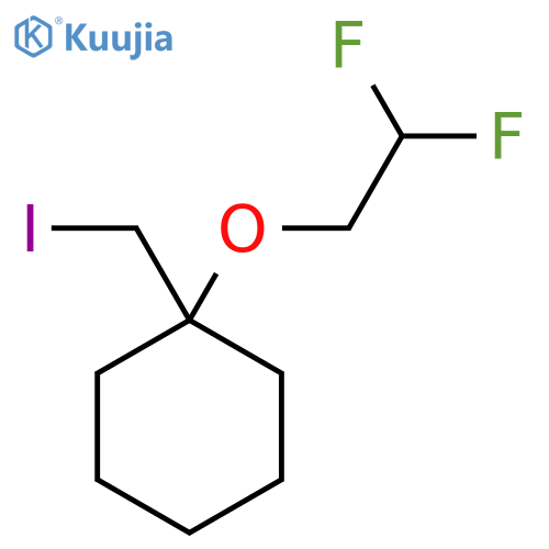 1-(2,2-difluoroethoxy)-1-(iodomethyl)cyclohexane structure