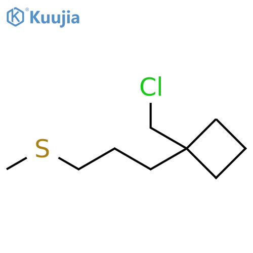 Cyclobutane, 1-(chloromethyl)-1-[3-(methylthio)propyl]- structure