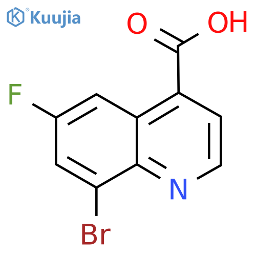 8-Bromo-6-fluoroquinoline-4-carboxylic acid structure
