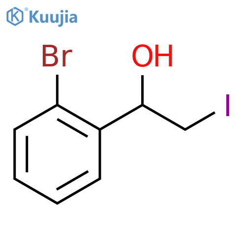 1-(2-bromophenyl)-2-iodoethan-1-ol structure