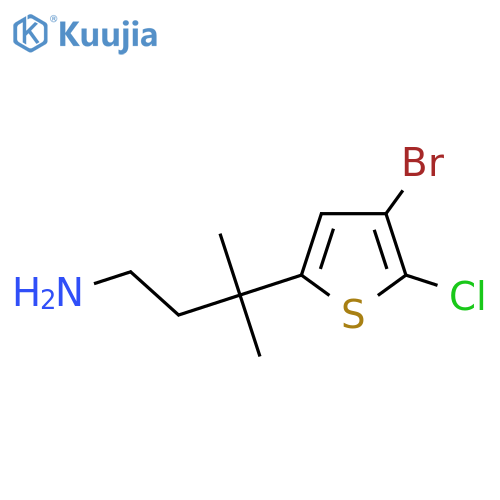 3-(4-bromo-5-chlorothiophen-2-yl)-3-methylbutan-1-amine structure