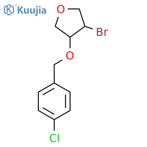 3-bromo-4-(4-chlorophenyl)methoxyoxolane structure