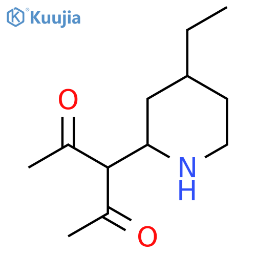 3-(4-ethylpiperidin-2-yl)pentane-2,4-dione structure