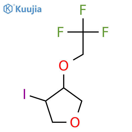 3-iodo-4-(2,2,2-trifluoroethoxy)oxolane structure