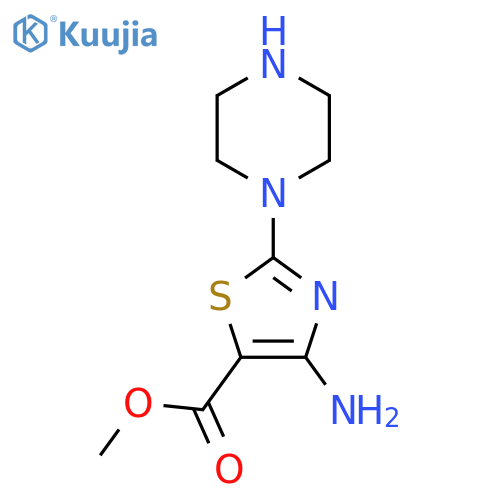 Methyl 4-amino-2-(piperazin-1-yl)thiazole-5-carboxylate structure