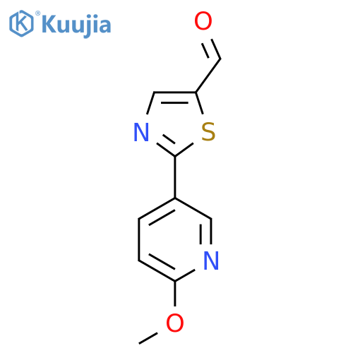 2-(6-Methoxypyridin-3-yl)thiazole-5-carbaldehyde structure