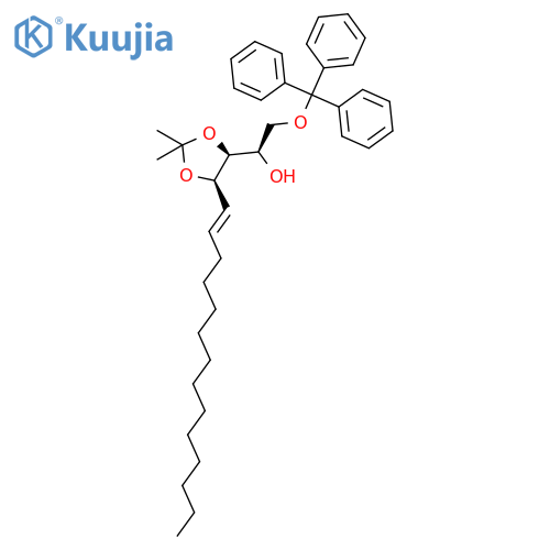 3,4-O-isopropylidene-1-O-triphenylmethyl-D-arabino-octadec-5-en-1,2,3,4-tetraol structure