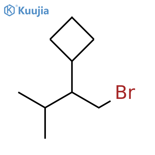 Cyclobutane, [1-(bromomethyl)-2-methylpropyl]- structure