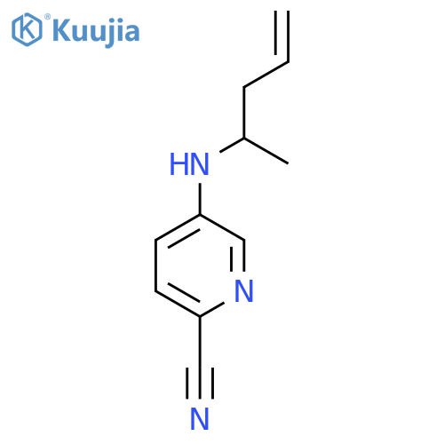 5-(pent-4-en-2-yl)aminopyridine-2-carbonitrile structure