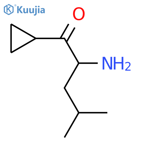 2-Amino-1-cyclopropyl-4-methylpentan-1-one structure