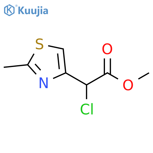 methyl 2-chloro-2-(2-methyl-1,3-thiazol-4-yl)acetate structure