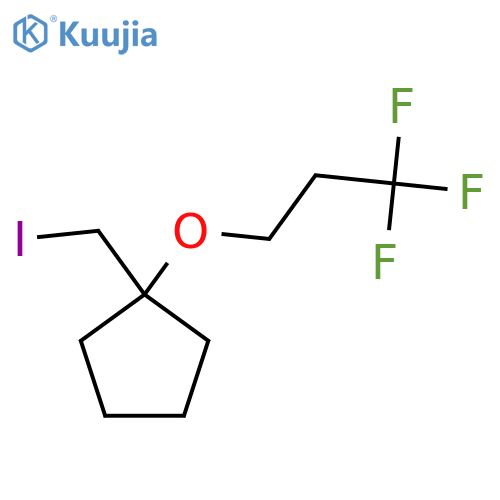 1-(iodomethyl)-1-(3,3,3-trifluoropropoxy)cyclopentane structure
