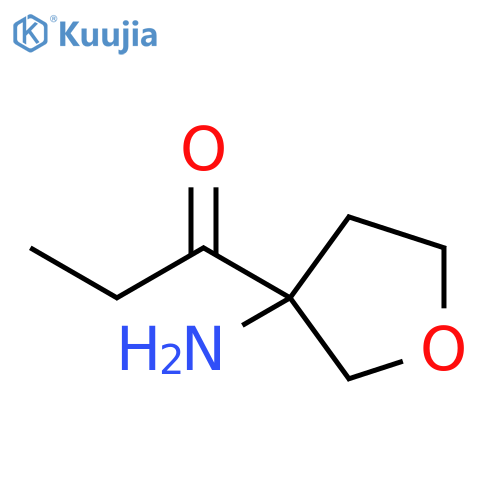 1-Propanone, 1-(3-aminotetrahydro-3-furanyl)- structure