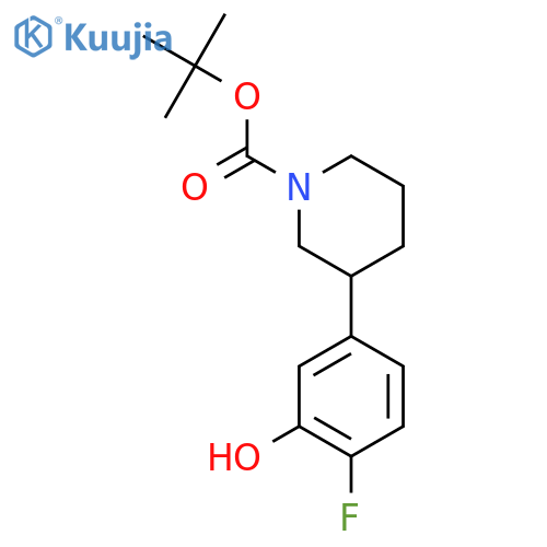 Tert-butyl 3-(4-fluoro-3-hydroxyphenyl)piperidine-1-carboxylate structure