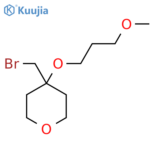 4-(Bromomethyl)-4-(3-methoxypropoxy)oxane structure