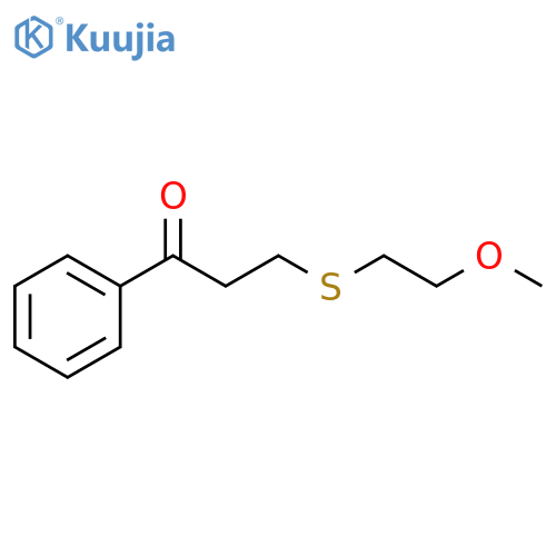 1-Propanone, 3-[(2-methoxyethyl)thio]-1-phenyl- structure