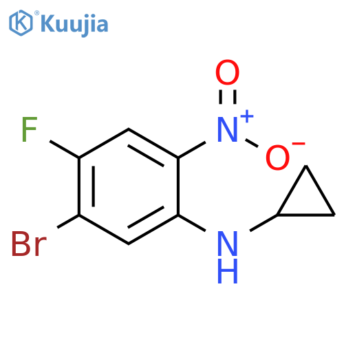 5-Bromo-N-cyclopropyl-4-fluoro-2-nitroaniline structure