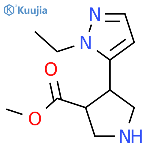 methyl 4-(1-ethyl-1H-pyrazol-5-yl)pyrrolidine-3-carboxylate structure