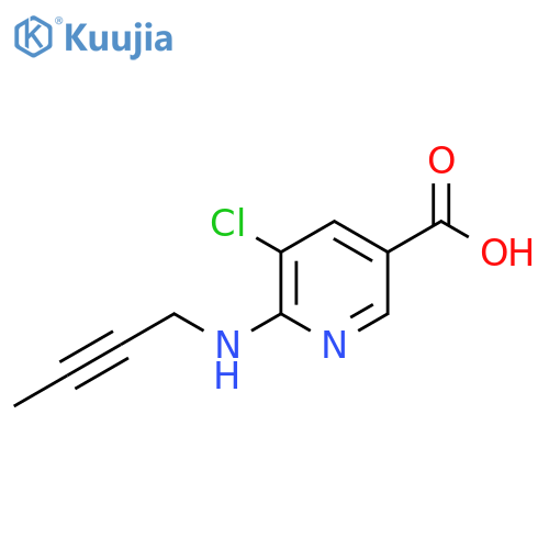 6-(but-2-yn-1-yl)amino-5-chloropyridine-3-carboxylic acid structure