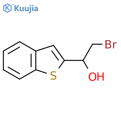 1-(1-benzothiophen-2-yl)-2-bromoethan-1-ol structure