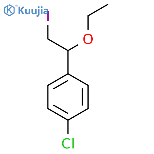 1-chloro-4-(1-ethoxy-2-iodoethyl)benzene structure