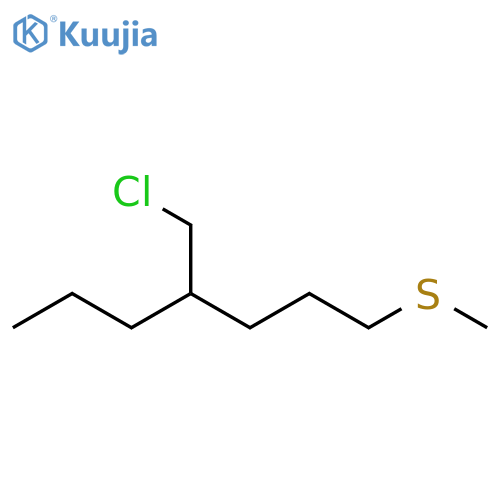 Heptane, 4-(chloromethyl)-1-(methylthio)- structure