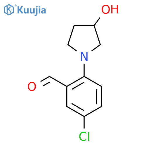 5-Chloro-2-(3-hydroxypyrrolidin-1-yl)benzaldehyde structure