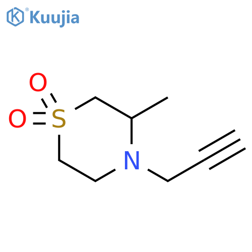 3-methyl-4-(prop-2-yn-1-yl)-1λ⁶-thiomorpholine-1,1-dione structure