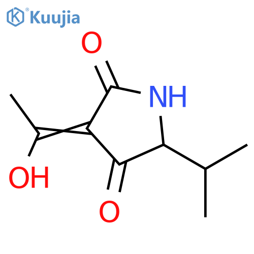 2,4-Pyrrolidinedione, 3-(1-hydroxyethylidene)-5-(1-methylethyl)- structure