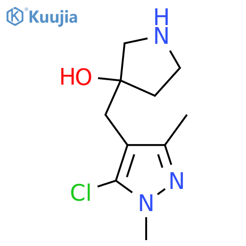 3-(5-chloro-1,3-dimethyl-1H-pyrazol-4-yl)methylpyrrolidin-3-ol structure