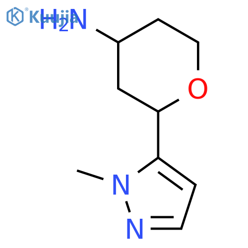 2-(1-Methyl-1H-pyrazol-5-yl)oxan-4-amine structure