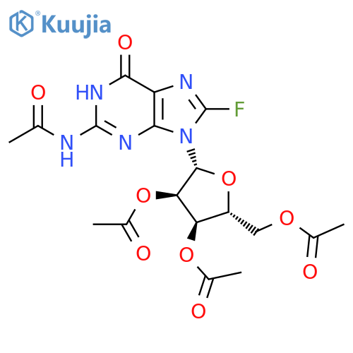 Guanosine, N-acetyl-8-fluoro-, 2',3',5'-triacetate (9CI) structure