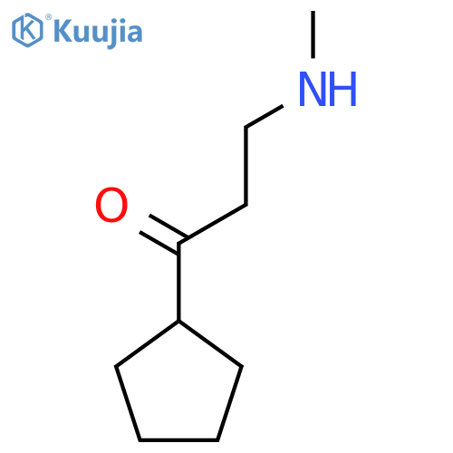 1-Cyclopentyl-3-(methylamino)propan-1-one structure