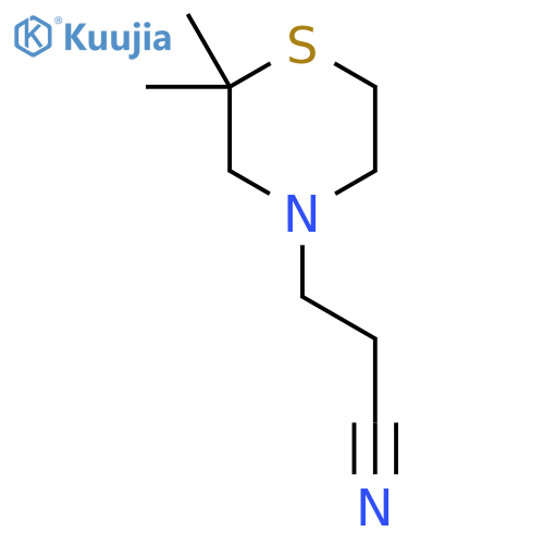 3-(2,2-Dimethylthiomorpholin-4-yl)propanenitrile structure