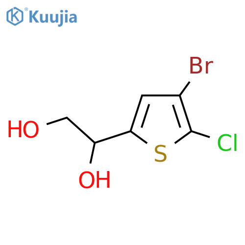 1-(4-bromo-5-chlorothiophen-2-yl)ethane-1,2-diol structure