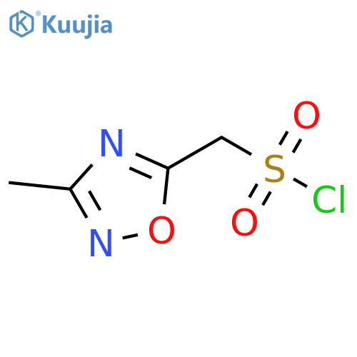 (3-methyl-1,2,4-oxadiazol-5-yl)methanesulfonyl chloride structure