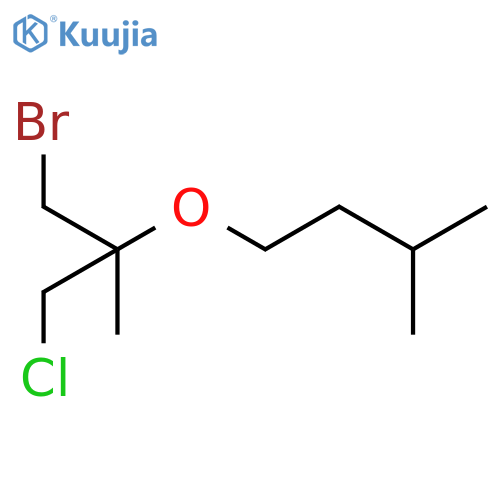 1-(1-bromo-3-chloro-2-methylpropan-2-yl)oxy-3-methylbutane structure