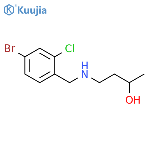 4-{(4-bromo-2-chlorophenyl)methylamino}butan-2-ol structure